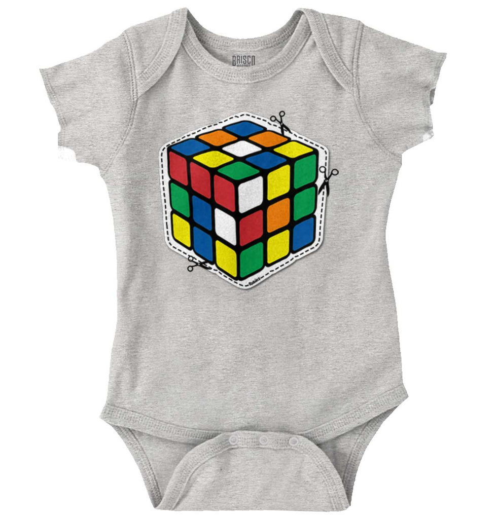 Cut Out Rubiks Romper Bodysuit-Direct To Garment Print-Brisco Baby