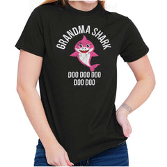 Cartoon Grandma Shark T Shirt-Direct To Garment Print-Brisco Baby