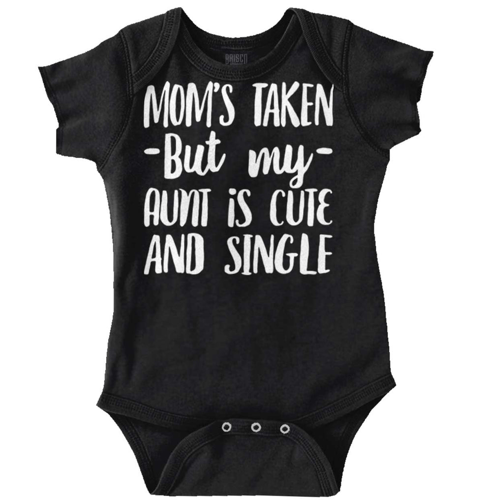 Aunt is Single Romper Bodysuit-Direct To Garment Print-Brisco Baby