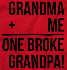 One Broke Grandpa Romper Bodysuit-Direct To Garment Print-Brisco Baby