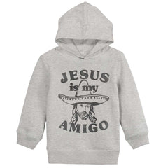 Amigo Jesus Toddler Pullover Hoodie-Direct To Garment Print-Brisco Baby