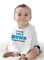 I'm A Hunk Infant Baby Bib-Direct To Garment Print-Brisco Baby