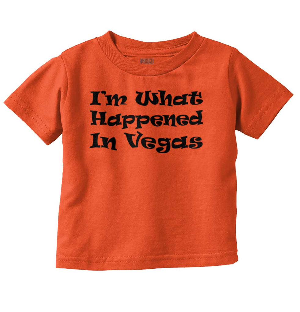 Happened In Vegas Infant Toddler T Shirt-Direct To Garment Print-Brisco Baby