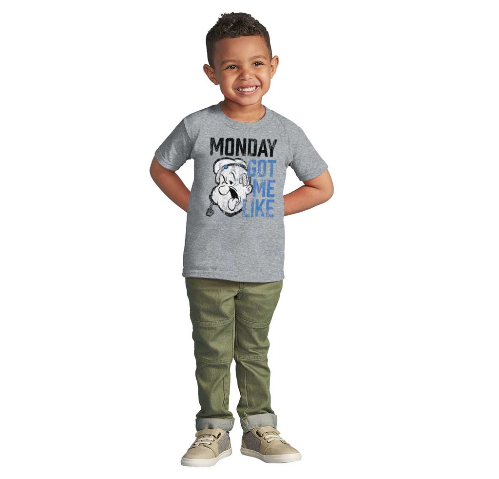Monday Got Me Like Infant Toddler T Shirt-Direct To Garment Print-Brisco Baby