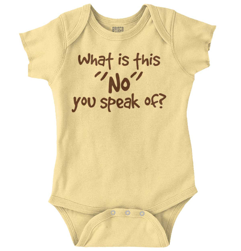 What is No Romper Bodysuit-Direct To Garment Print-Brisco Baby