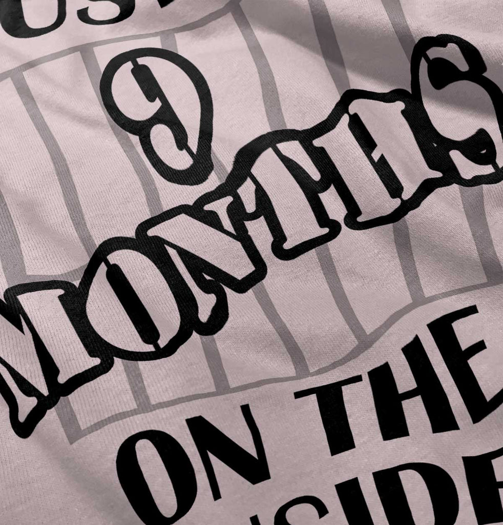 9 Months On The Inside Toddler Ruffled Trim T-Shirt-Direct To Garment Print-Brisco Baby