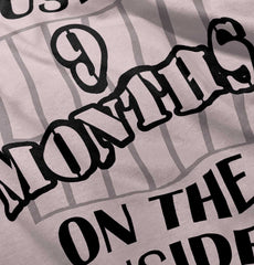 9 Months On The Inside Toddler Ruffled Trim T-Shirt-Direct To Garment Print-Brisco Baby