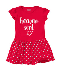 Heaven Sent Baby Polka Dot Skirt Dress-Direct To Garment Print-Brisco Baby