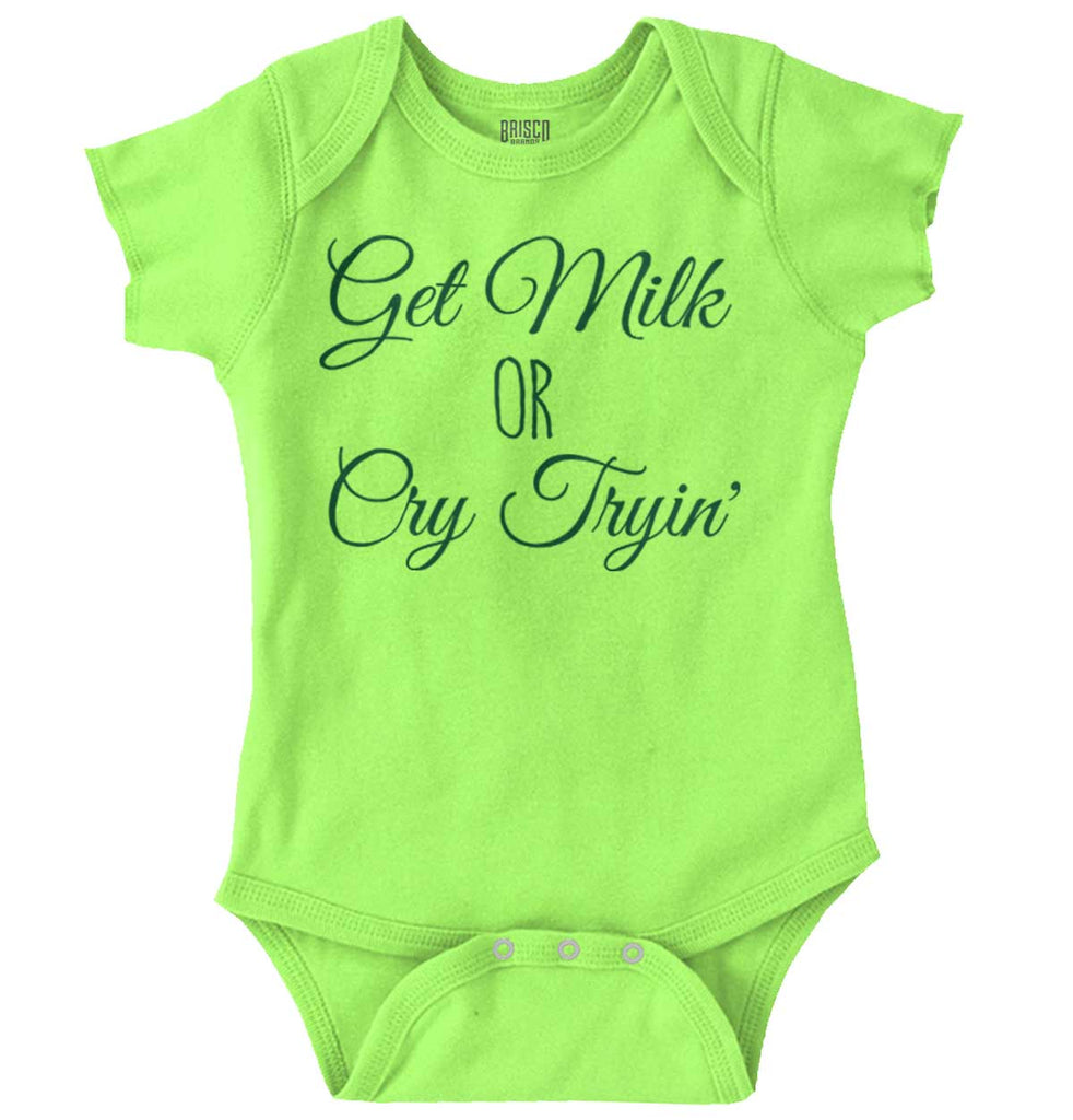 Get Milk Romper Bodysuit-Direct To Garment Print-Brisco Baby