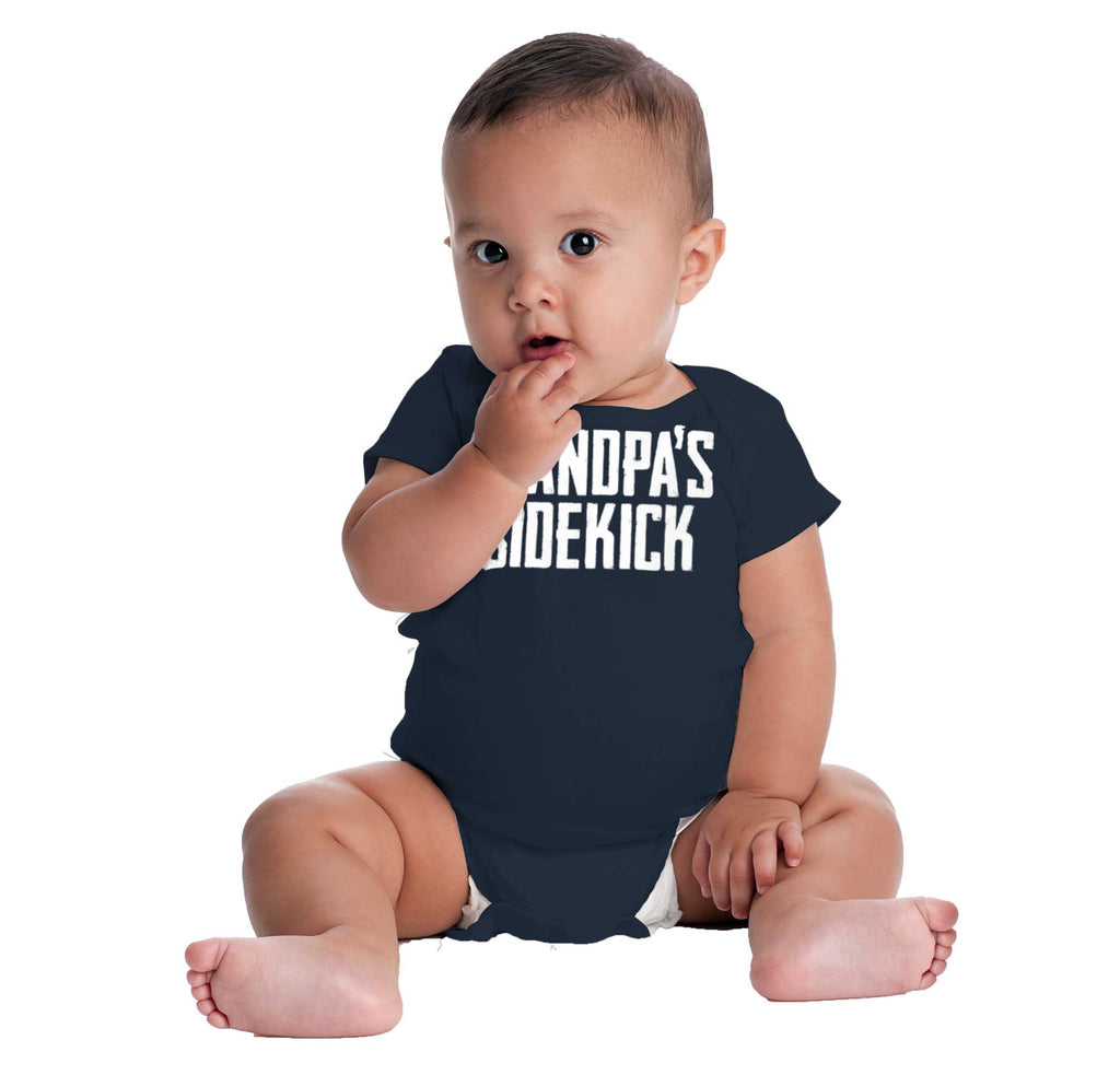 Grandpa's Sidekick Romper Bodysuit-Direct To Garment Print-Brisco Baby