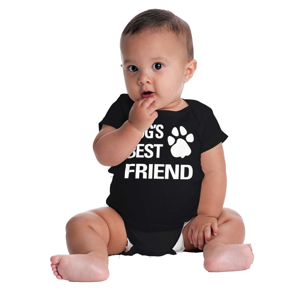 Dog's Best Friend Romper Bodysuit-Direct To Garment Print-Brisco Baby