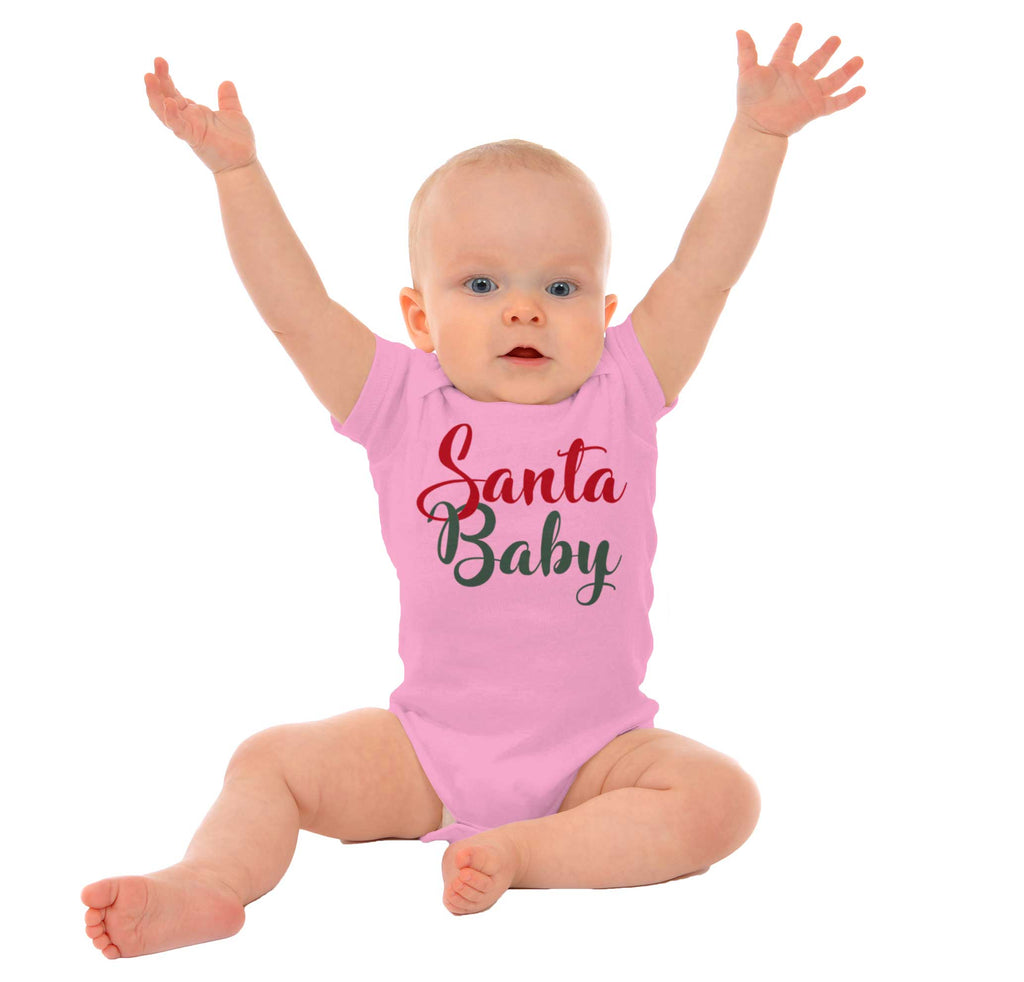 Santa Baby Romper Bodysuit-Direct To Garment Print-Brisco Baby
