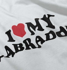 I Love My Labrador Romper Bodysuit-Direct To Garment Print-Brisco Baby