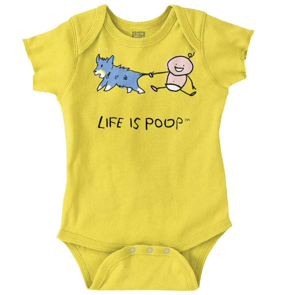 Dog Tail Romper Bodysuit-Direct To Garment Print-Brisco Baby