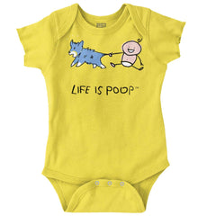 Dog Tail Romper Bodysuit-Direct To Garment Print-Brisco Baby