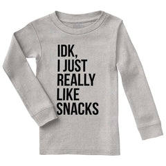 Really Like Snacks Solid Baby Pajama Top-Direct To Garment Print-Brisco Baby