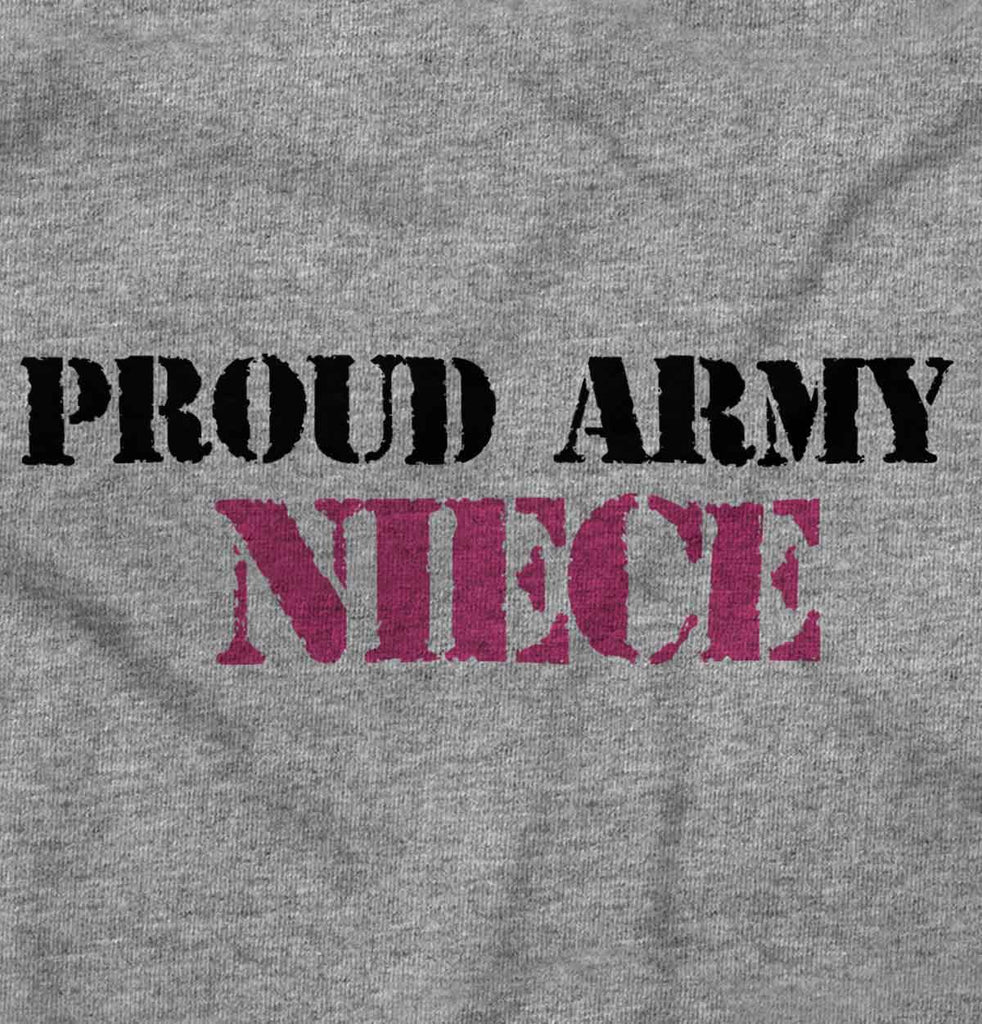 Proud Army Niece Romper Bodysuit-Direct To Garment Print-Brisco Baby