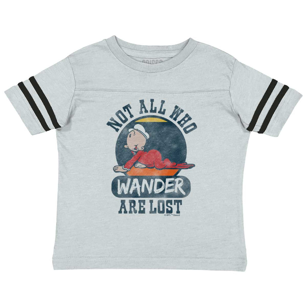 Sweet Pea Wander Toddler Football Jersey Tee-Direct To Garment Print-Brisco Baby