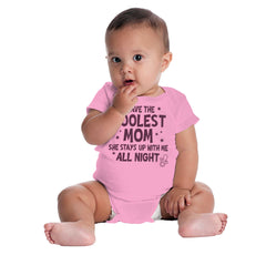Coolest Mom Romper Bodysuit-Direct To Garment Print-Brisco Baby