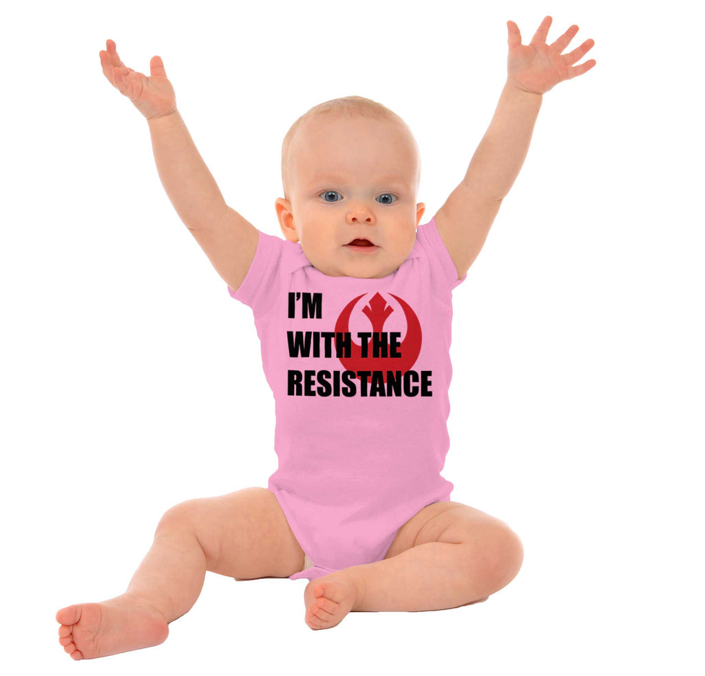 With The Resistance Romper Bodysuit-Direct To Garment Print-Brisco Baby