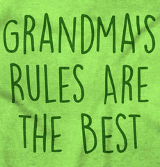 Grandma's Rules Are The Best Romper Bodysuit-Direct To Garment Print-Brisco Baby