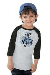 Gift From God Toddler Baseball-Direct To Garment Print-Brisco Baby