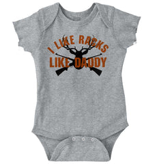 I Like Racks Like Daddy Romper Bodysuit-Direct To Garment Print-Brisco Baby