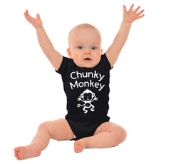 Chunky Monkey Romper Bodysuit-Direct To Garment Print-Brisco Baby