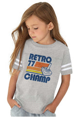Retro 77 Champ Gamer Dragons Toddler Football Jersey Tee-Direct To Garment Print-Brisco Baby