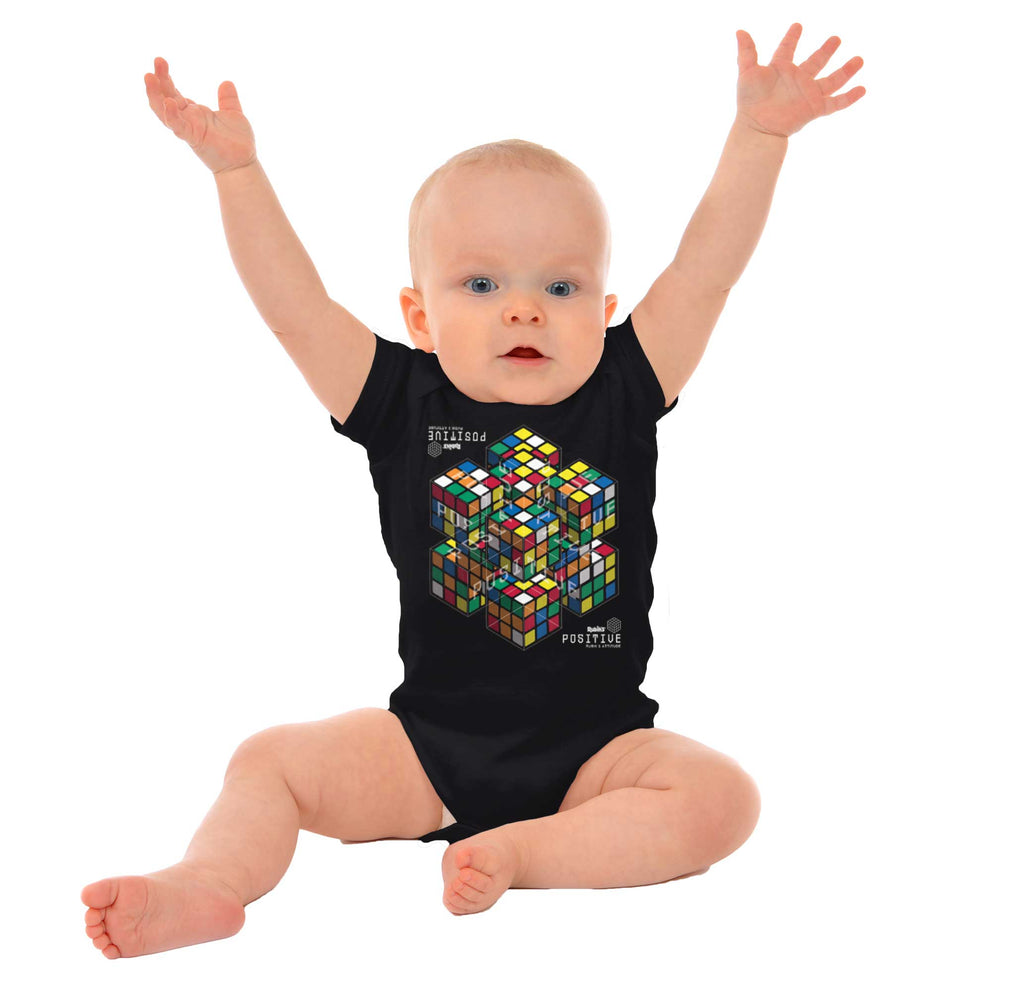 Positive Cube Romper Bodysuit-Direct To Garment Print-Brisco Baby