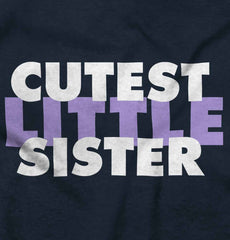 Cutest Little Sister Romper Bodysuit-Direct To Garment Print-Brisco Baby