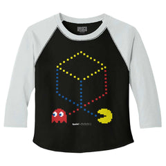 Pac-Man Cube Toddler Baseball-Direct To Garment Print-Brisco Baby