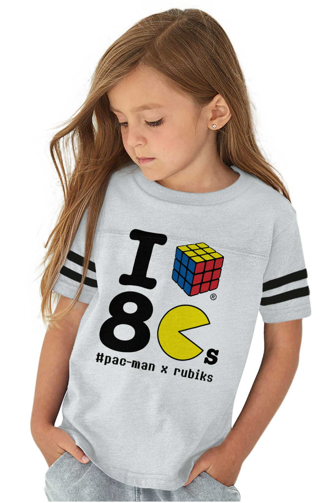 I Love The 80s Toddler Football Jersey Tee-Direct To Garment Print-Brisco Baby