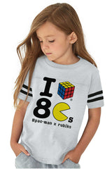 I Love The 80s Toddler Football Jersey Tee-Direct To Garment Print-Brisco Baby