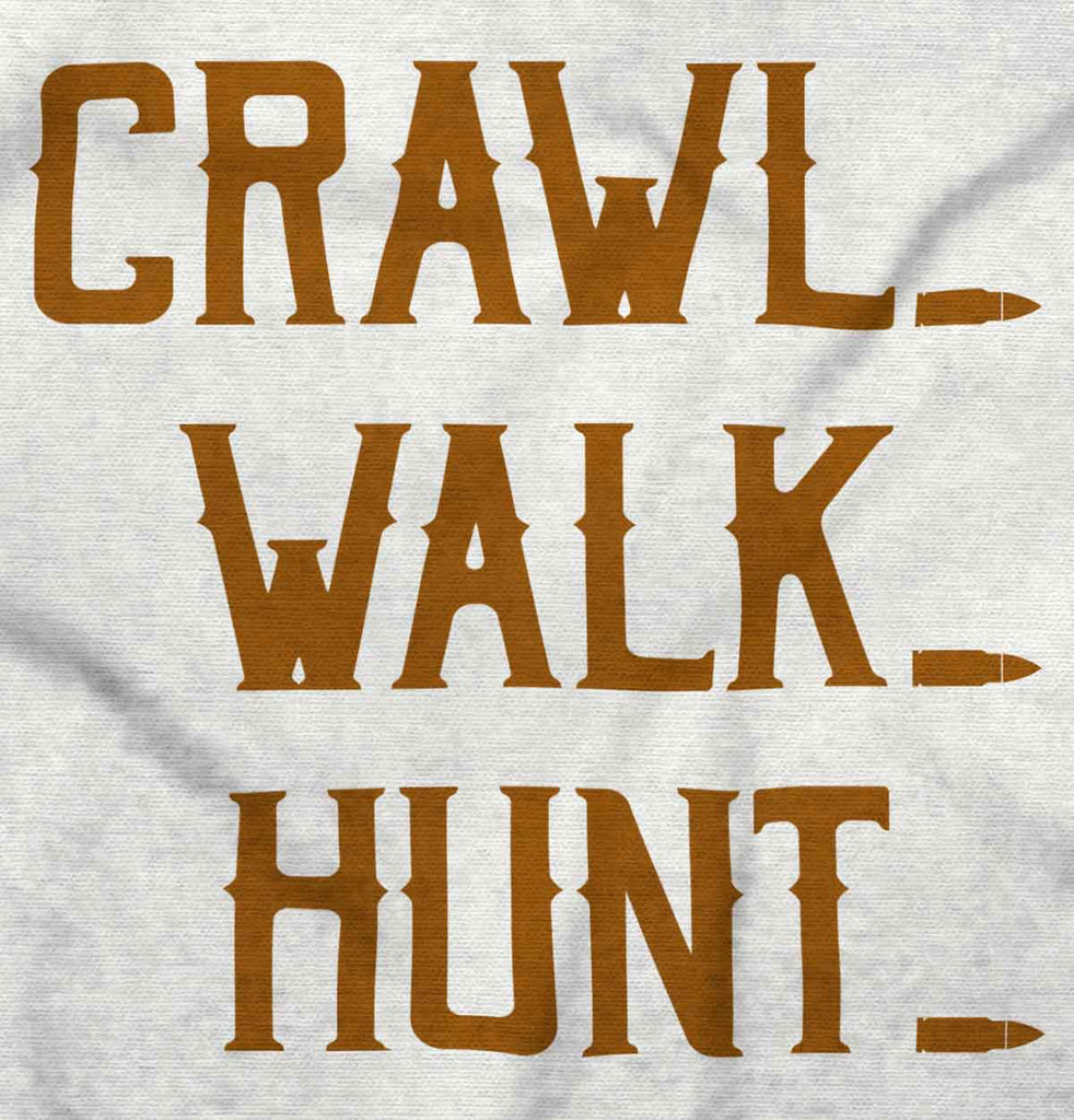 Crawl Walk Hunt Baby Romper Bodysuit-Direct To Garment Print-Brisco Baby