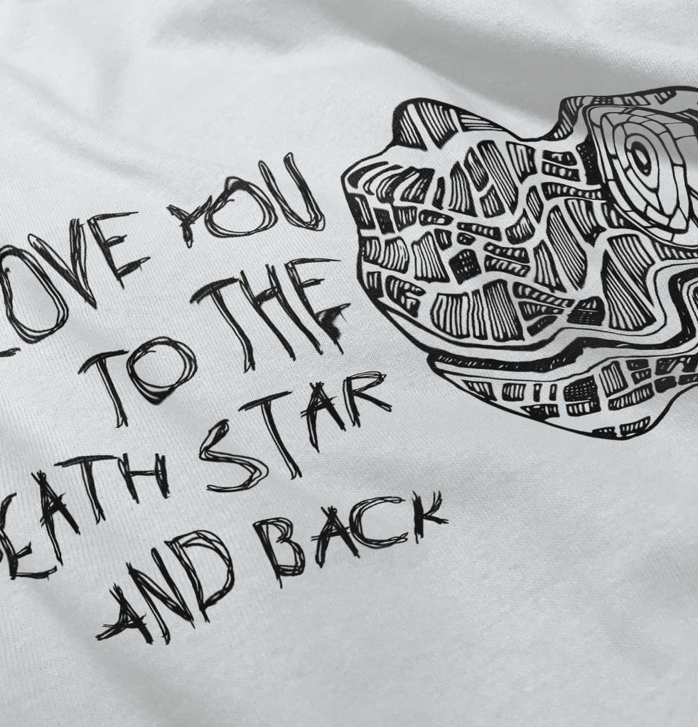 Love You Death Star Romper Bodysuit-Direct To Garment Print-Brisco Baby