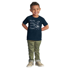 Brother is a Pitbull Infant Toddler T Shirt-Direct To Garment Print-Brisco Baby