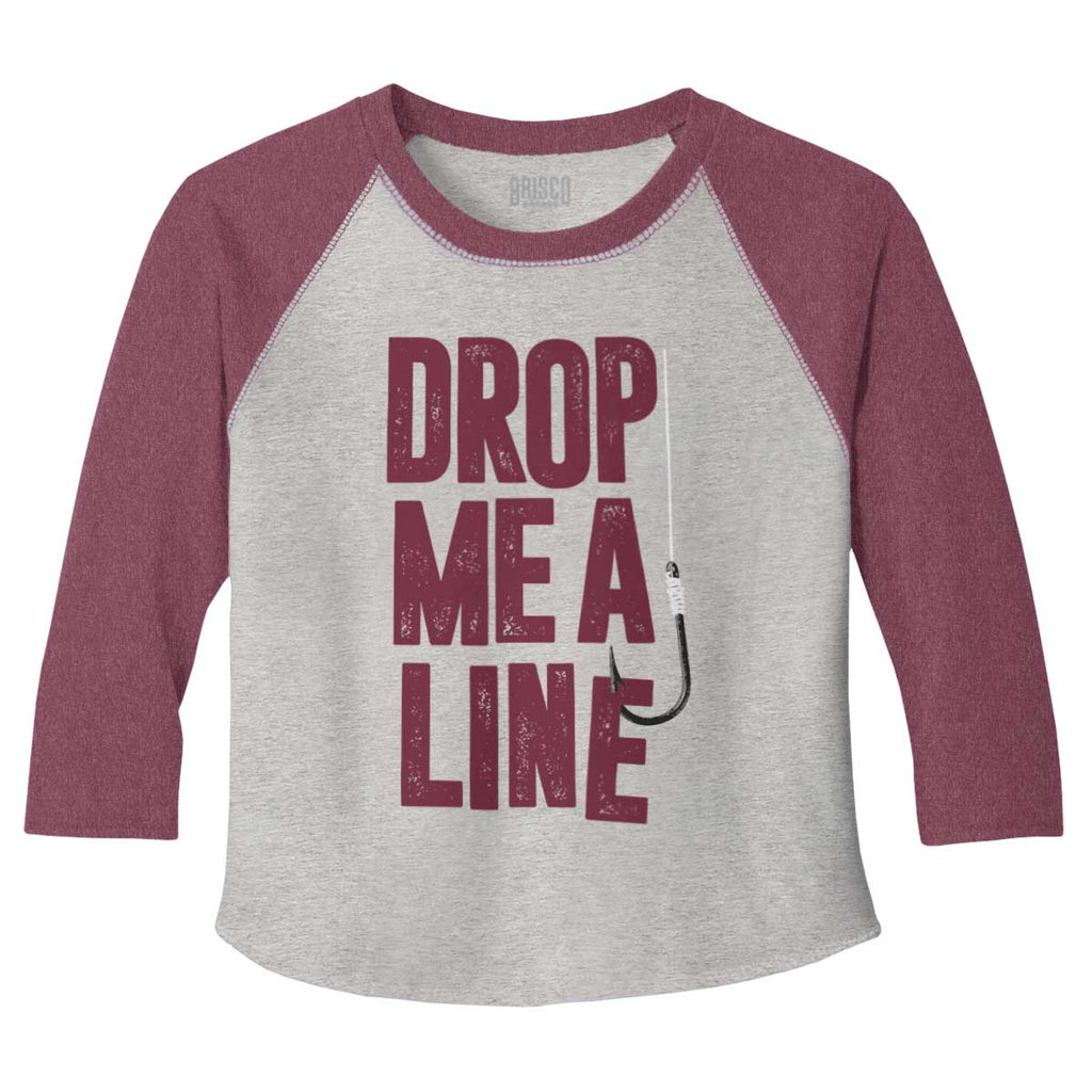 Drop Me A Line Baseball T-Shirt-Direct To Garment Print-Brisco Baby