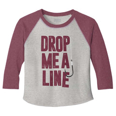 Drop Me A Line Baseball T-Shirt-Direct To Garment Print-Brisco Baby