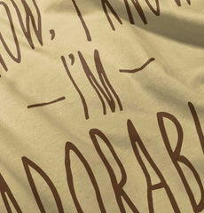 I Know I'm Adorable Romper Bodysuit-Direct To Garment Print-Brisco Baby