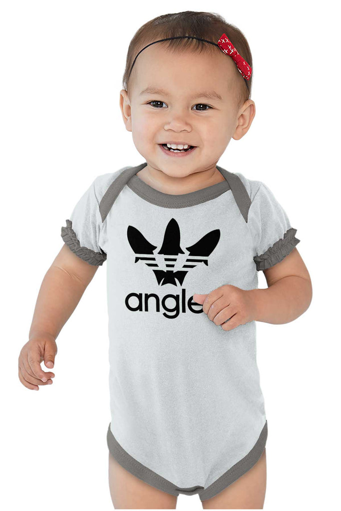 Angler Ruffled Trim Bodysuit-Direct To Garment Print-Brisco Baby