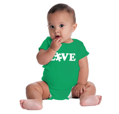 Love Autism Romper Bodysuit-Direct To Garment Print-Brisco Baby