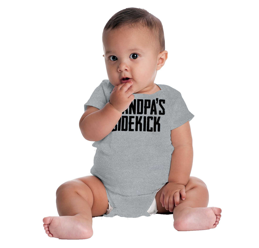 Grandpa's Sidekick Romper Bodysuit-Direct To Garment Print-Brisco Baby