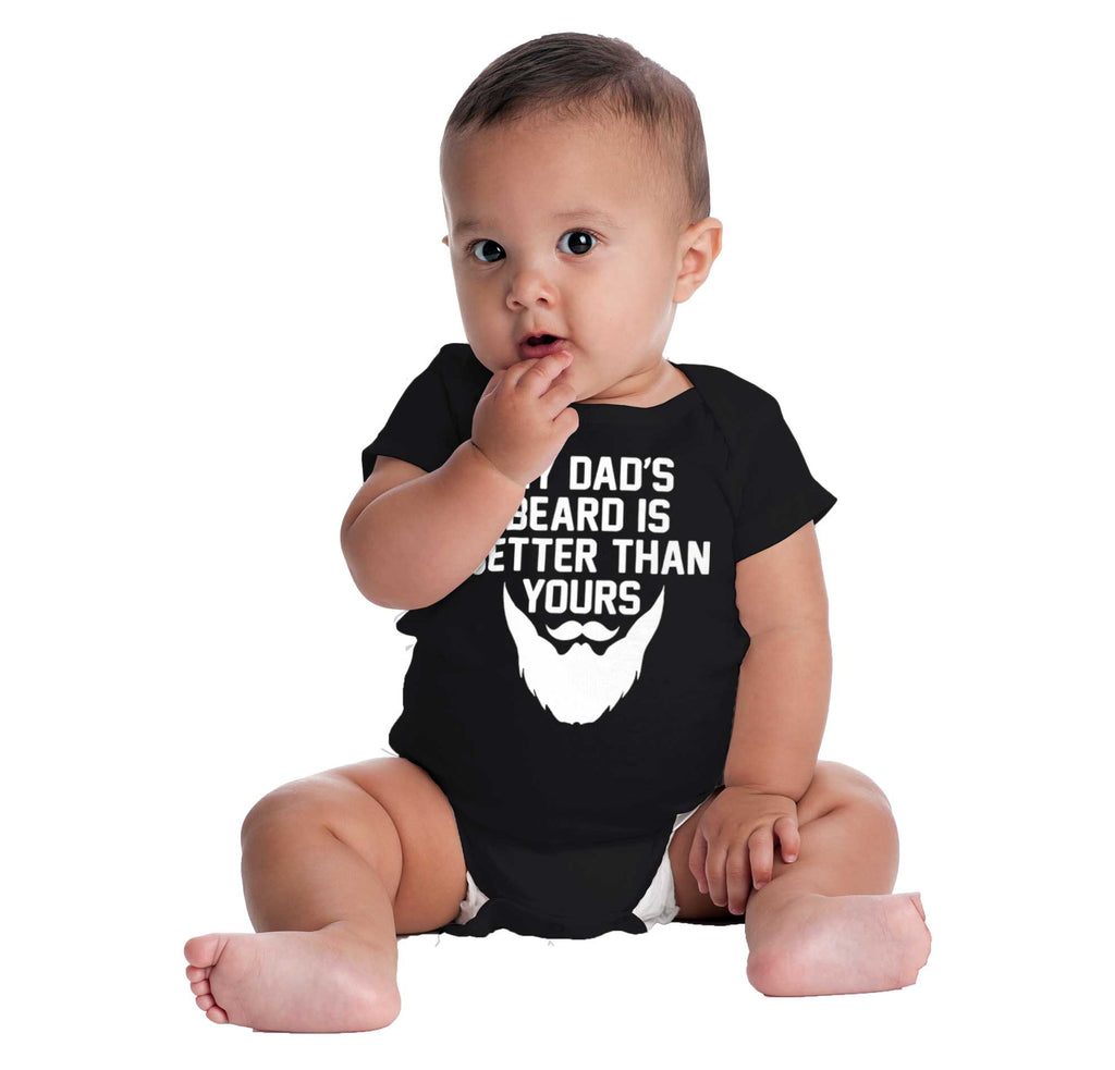 Dad's Beard Romper Bodysuit-Direct To Garment Print-Brisco Baby