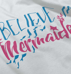 Believe In Mermaids Romper Bodysuit-Direct To Garment Print-Brisco Baby