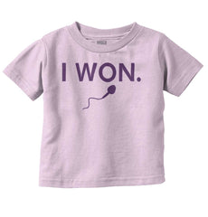 Won The Race Infant Toddler T Shirt-Direct To Garment Print-Brisco Baby
