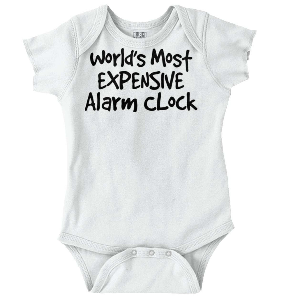 Alarm Clock Romper Bodysuit-Direct To Garment Print-Brisco Baby