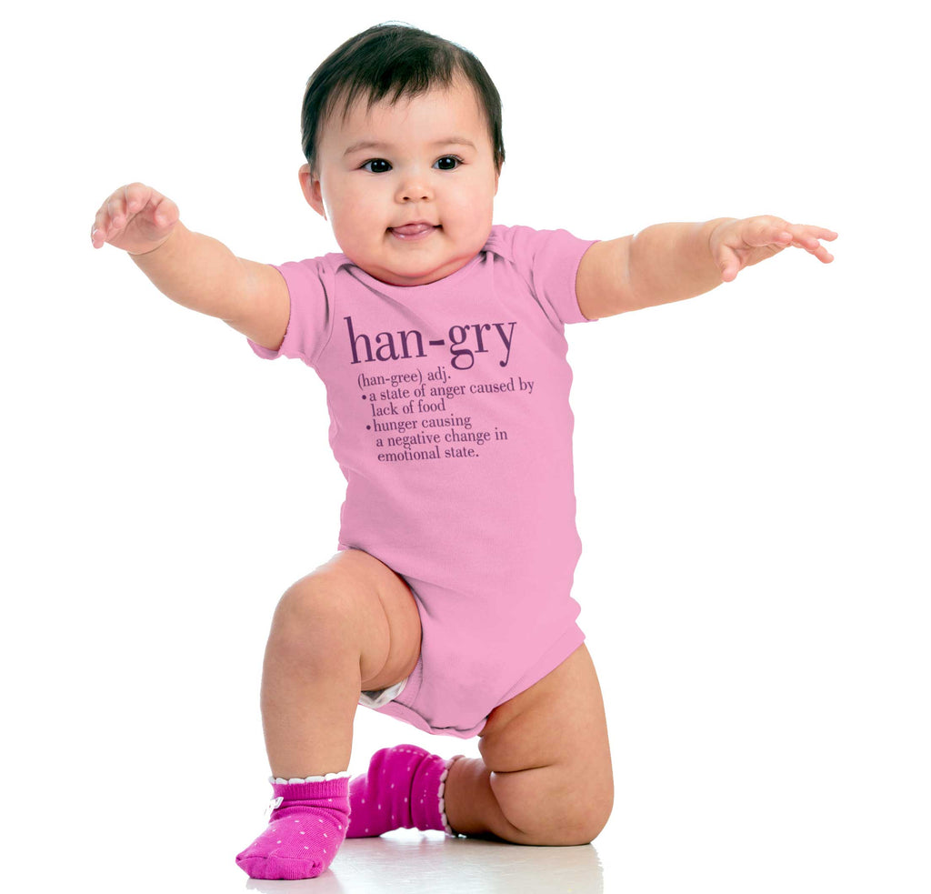 Hangry Definition Romper Bodysuit-Direct To Garment Print-Brisco Baby