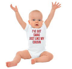 Swag Like Cousin Romper Bodysuit-Direct To Garment Print-Brisco Baby
