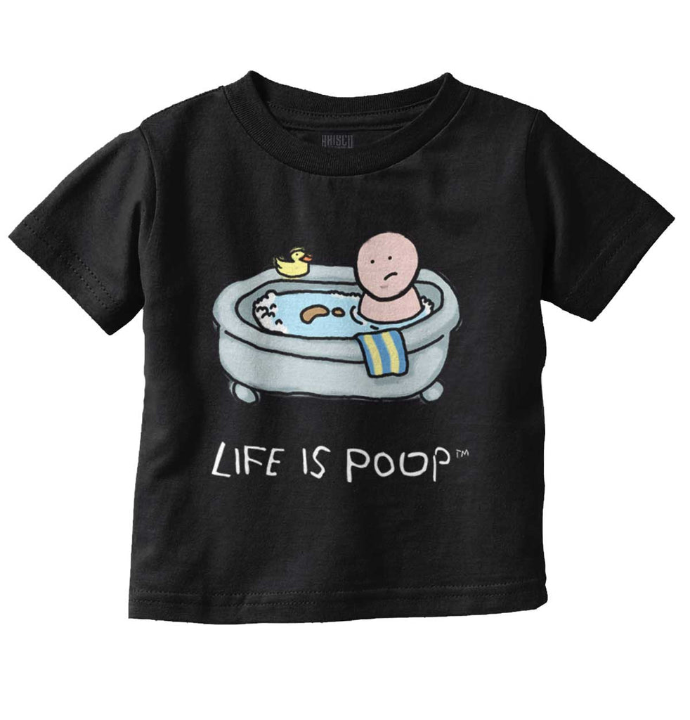 Poop in Bath Infant Toddler T Shirt-Direct To Garment Print-Brisco Baby